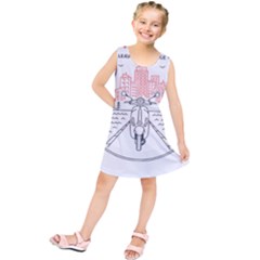 Vespa T- Shirt Hit The Road 3 T- Shirt Kids  Tunic Dress