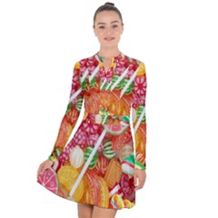 Aesthetic Candy Art Long Sleeve Panel Dress by Internationalstore