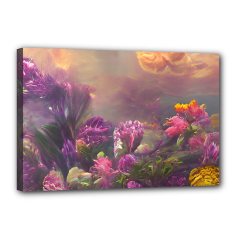 Floral Blossoms  Canvas 18  X 12  (stretched) by Internationalstore