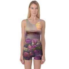 Floral Blossoms  One Piece Boyleg Swimsuit by Internationalstore