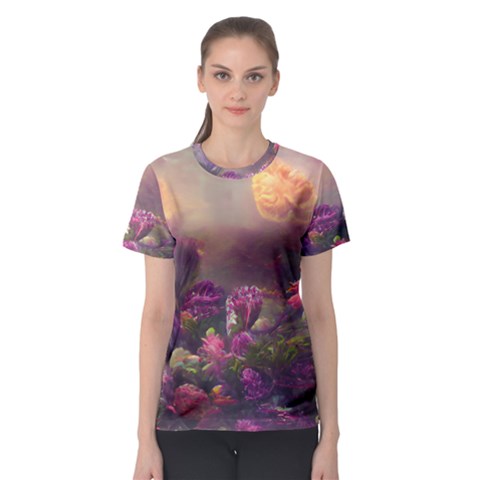 Floral Blossoms  Women s Sport Mesh T-shirt by Internationalstore