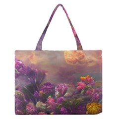 Floral Blossoms  Zipper Medium Tote Bag by Internationalstore