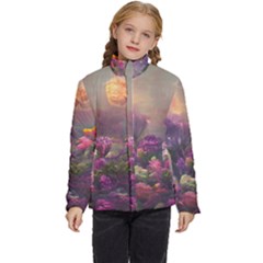 Floral Blossoms  Kids  Puffer Bubble Jacket Coat by Internationalstore