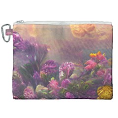 Floral Blossoms  Canvas Cosmetic Bag (xxl) by Internationalstore