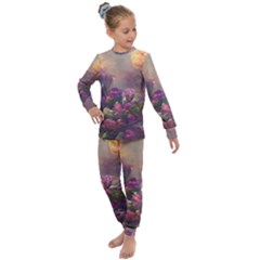 Floral Blossoms  Kids  Long Sleeve Set  by Internationalstore