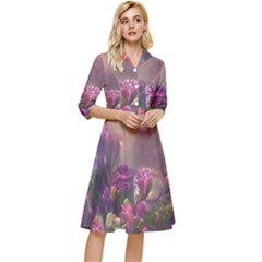 Floral Blossoms  Classy Knee Length Dress by Internationalstore