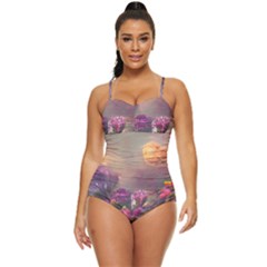 Floral Blossoms  Retro Full Coverage Swimsuit by Internationalstore