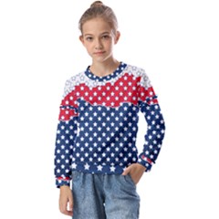 Illustrations Stars Kids  Long Sleeve T-shirt With Frill 