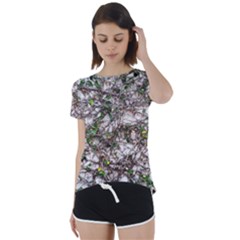 Climbing Plant At Outdoor Wall Short Sleeve Open Back T-shirt by dflcprintsclothing
