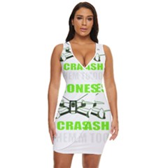 Drone Racing Gift T- Shirt Distressed F P V Race Drone Racing Drone Racer Pattern Quote T- Shirt (4) Draped Bodycon Dress by ZUXUMI