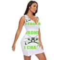 Drone Racing Gift T- Shirt Distressed F P V Race Drone Racing Drone Racer Pattern Quote T- Shirt (4) Draped Bodycon Dress View3