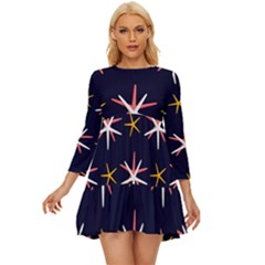 Starfish Long Sleeve Babydoll Dress