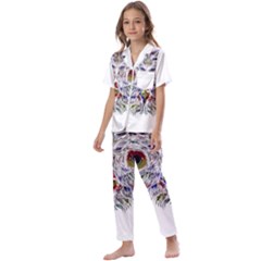 Owl T-shirtowl Color Edition T-shirt Kids  Satin Short Sleeve Pajamas Set by EnriqueJohnson