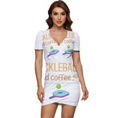 Pickleball T-shirtif It Involves Coffee Pickleball T-shirt Low Cut Cap Sleeve Mini Dress by EnriqueJohnson