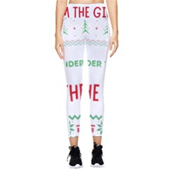 Funny Christmas Sweater T- Shirt Might As Well Sleep Under The Christmas Tree T- Shirt Pocket Leggings  by ZUXUMI