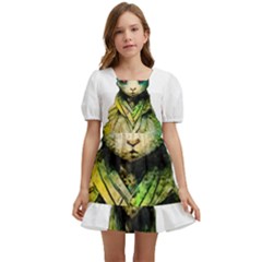 Rabbit T-shirtrabbit Watercolor Painting #rabbit T-shirt (5) Kids  Short Sleeve Dolly Dress by EnriqueJohnson