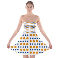 Abstract Dots Pattern T- Shirt Abstract Dots Pattern T- Shirt Strapless Bra Top Dress by EnriqueJohnson