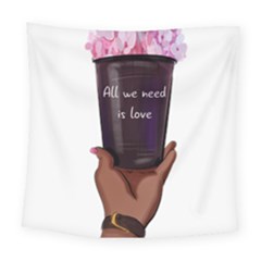 All You Need Is Love 1 Square Tapestry (large) by SychEva