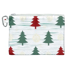 Christmas Tree Snowflake Pattern Canvas Cosmetic Bag (xl) by Sarkoni
