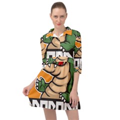 Funny Crocodile Mini Skater Shirt Dress