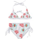 Batik T- Shirt Batik Flowers Pattern 17 Kids  Classic Bikini Set