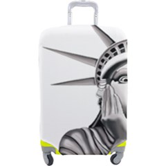 Funny Statue Of Liberty Parody Luggage Cover (large) by Sarkoni
