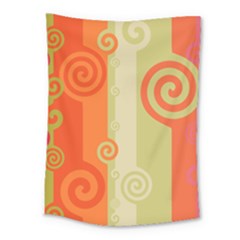 Ring Kringel Background Abstract Red Medium Tapestry