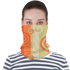 Ring Kringel Background Abstract Red Face Seamless Bandana (adult)