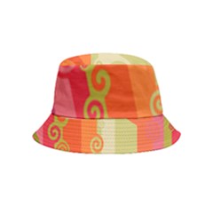 Ring Kringel Background Abstract Red Inside Out Bucket Hat (kids)