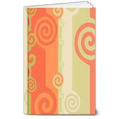 Ring Kringel Background Abstract Red 8  X 10  Hardcover Notebook