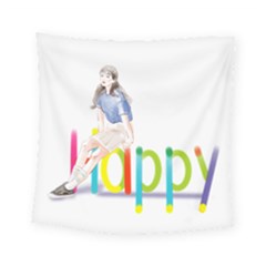 Happy Square Tapestry (small) by SychEva