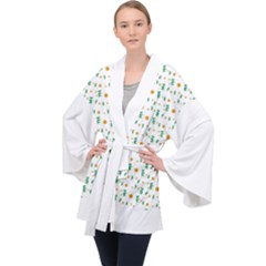 Daisy Flower T- Shirt Daisy Seamless Pattern - Daisy Flower, Floral Pattern T- Shirt Long Sleeve Velvet Kimono  by EnriqueJohnson