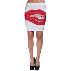 Lips -25 Bodycon Skirt by SychEva