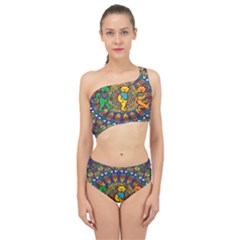 Grateful Dead Pattern Spliced Up Two Piece Swimsuit by Sarkoni