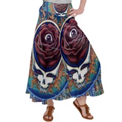 Grateful-dead-ahead-of-their-time Women s Satin Palazzo Pants