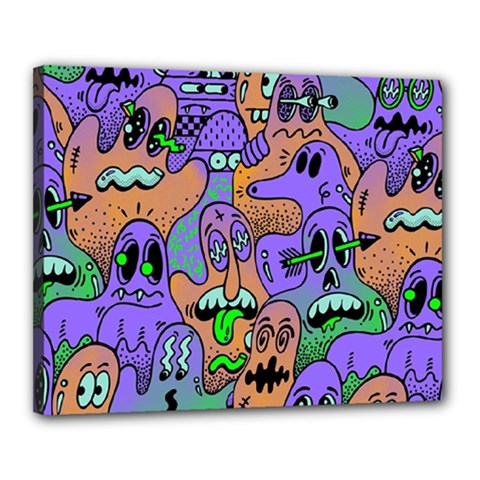 Trippy Aesthetic Halloween Canvas 20  X 16  (stretched) by Sarkoni