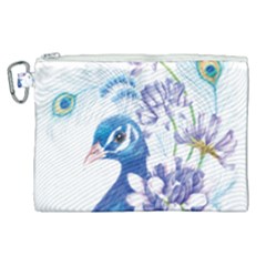 Peacock Canvas Cosmetic Bag (xl) by uniart180623