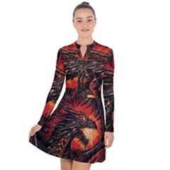 Dragon Long Sleeve Panel Dress by uniart180623