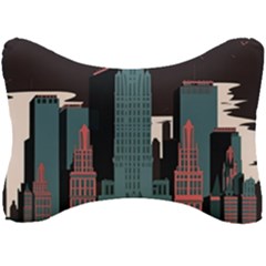 New York City Nyc Skyline Cityscape Seat Head Rest Cushion by uniart180623