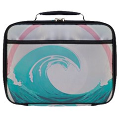 Tidal Wave Ocean Sea Tsunami Wave Minimalist Full Print Lunch Bag by uniart180623