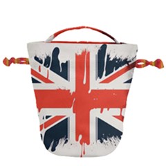 Union Jack England Uk United Kingdom London Drawstring Bucket Bag by uniart180623