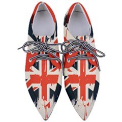 Union Jack England Uk United Kingdom London Pointed Oxford Shoes by uniart180623