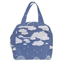 Clouds Rain Paper Raindrops Weather Sky Raining Boxy Hand Bag by uniart180623