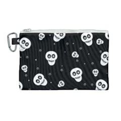 Skull Pattern Canvas Cosmetic Bag (large) by Ket1n9