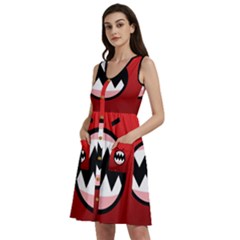 Funny Angry Sleeveless Dress With Pocket by Ket1n9