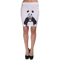 Panda Love Heart Bodycon Skirt by Ket1n9