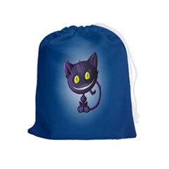 Cats Funny Drawstring Pouch (xl) by Ket1n9