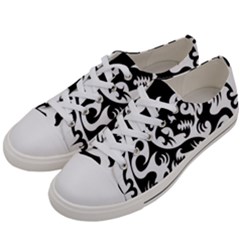 Ying Yang Tattoo Women s Low Top Canvas Sneakers by Ket1n9