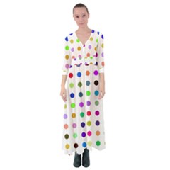Circle Pattern(1) Button Up Maxi Dress by Ket1n9