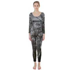 Nature s Resilience: Tierra Del Fuego Forest, Argentina Long Sleeve Catsuit by dflcprintsclothing